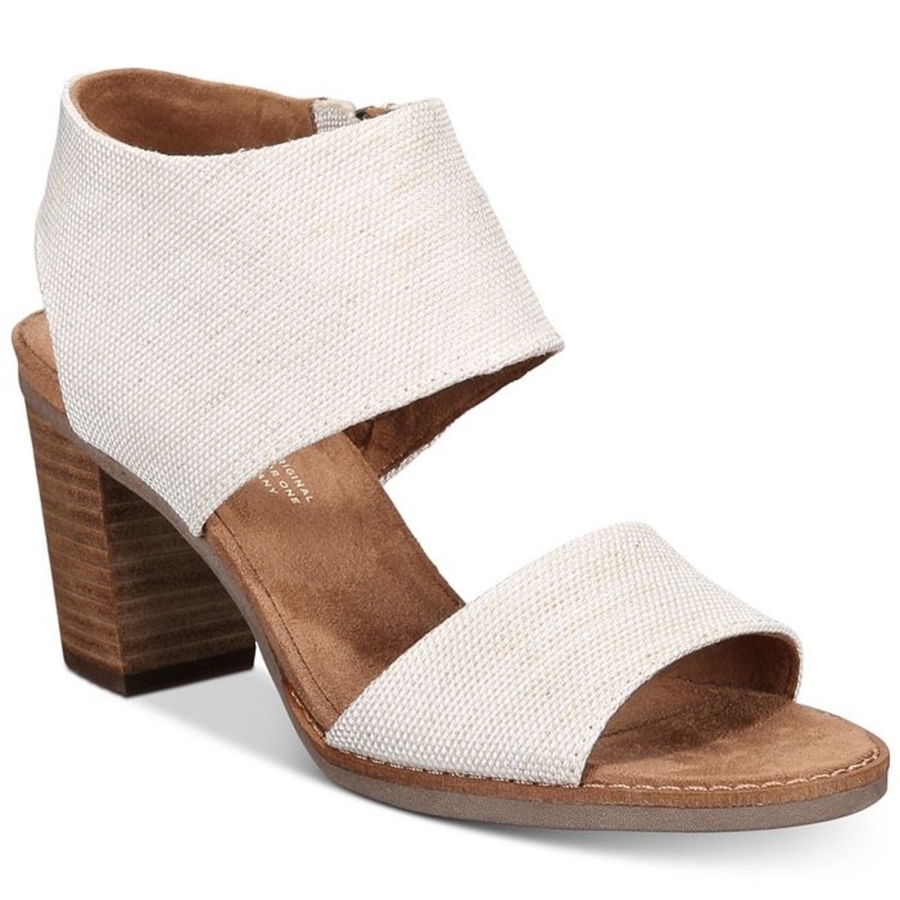 Tom’s Majorca Block Heel Sandal in Natural